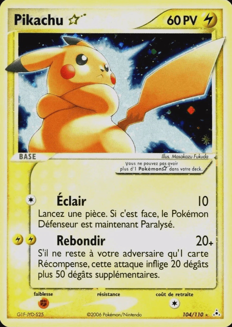 Pikachu ☆ - 104/110 - FR NM